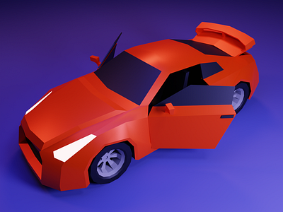 Lowpoly car 3d car design device design tech concept ui