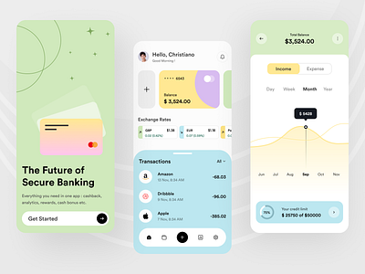 Mobile Banking App Design app app design banking clean design finance fintech minimal mobile mobile app mobile design ui uiux ux