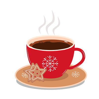 Vector design of coffee for winter