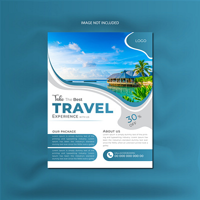 Creative Travel Flyer Design Template a4 brand branding business design flyer flyer template graphic designer holiday marketing print promotion template tour tourism travel travel flyer traveler vacation vector