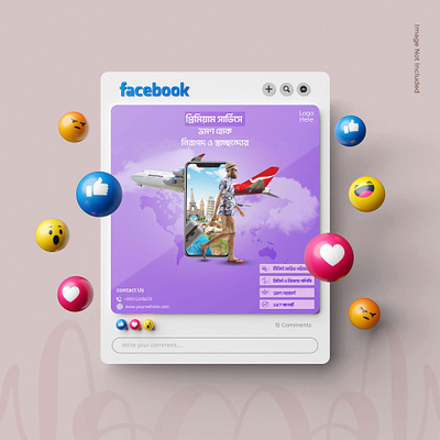 Travel Agency Social Media Post Design 3d ad design book cover book design branding design ebook design graphic design illustration instagram post design logo social media post design ui vector