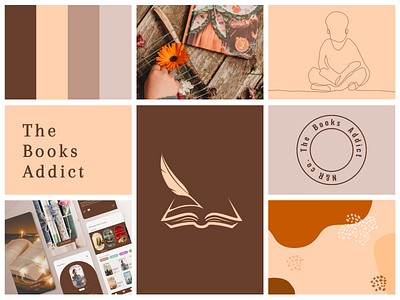 The books addict branding books branding graphic design logo