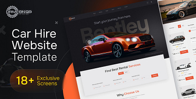 Car hire website template