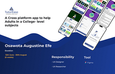 TutorEase Mobile app Case study mobile app product design ui user experience