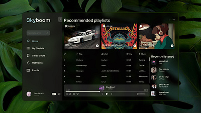 Skyboom music app design concept Dark/Light mode darklight music music app ui ux ux research uxux design web web design