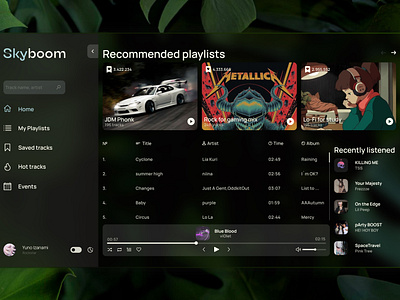 Skyboom music app design concept Dark/Light mode darklight music music app ui ux ux research uxux design web web design