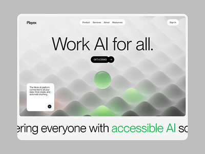 Playex - AI Website 3d ai artificial intellegence design gradient illustration landing page screen ui user experience user interface website design