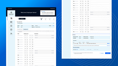 Employee Time Management App app design ui ux webapplication