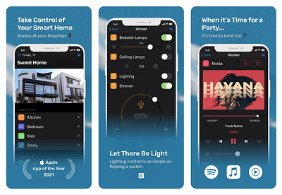 Smart Home App Store Screenshots design graphic design ui ux