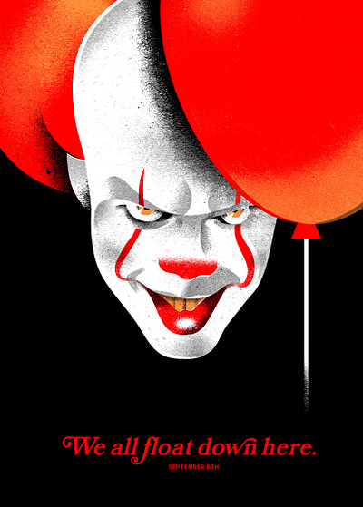 IT poster clown horror horror movie it movie poster pennywise