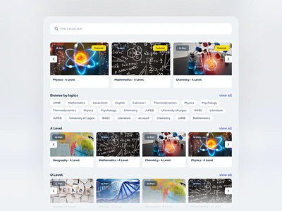 Study Plan - Explore | Edtech Platform academic course discover educational explore studying