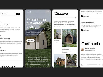 Griyo - Real Estate Responsive Website agent apartment app architecture building clean company home house mobile mobile app mobile responsive properties property real estate realestate responsive responsive website ui
