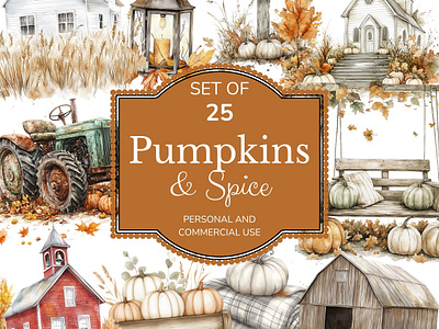 Pumpkins & Spice graphic design