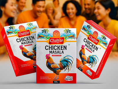 Chicken masala box packaging design box design chicken box chieken masala box label gdkawsarahmed hd box new box new design new label newbox top label