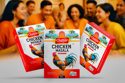 Chicken masala box packaging design box design chicken box chieken masala box label gdkawsarahmed hd box new box new design new label newbox top label