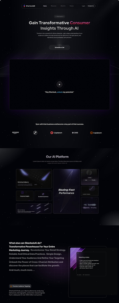 ✨SherlockAI Redesign ✨ branding figma futuristic product design redesign ui web design weframetech