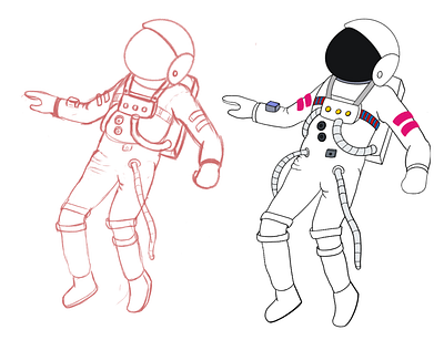 Spaceman concept sketch concept art sketch