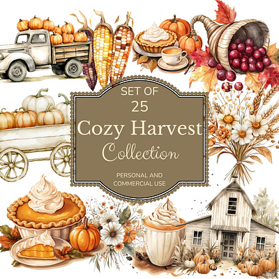 Cozy Harvest Collection graphic design