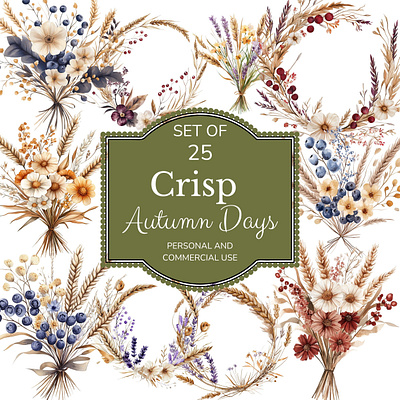 Crisp Autumn Days graphic design