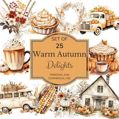 Warm Autumn Delights graphic design