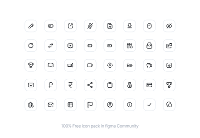 Craft Icons - Free Icon Pack figma free icon icons minimal mobile pack stroke ui ux