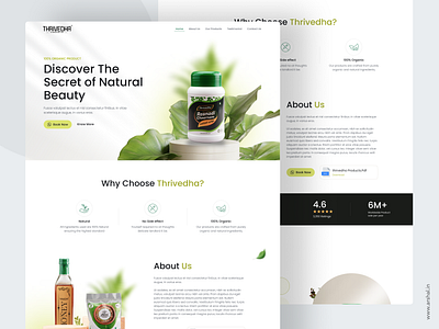 Ayurvedic Landing page ui design adobe branding design illustration illustrator logo ui ui design uidesign website