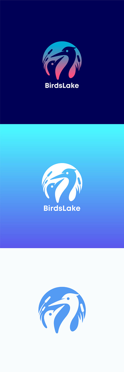 BirdsLake design graphic design lake logo logo design nature vector