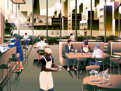 Project for Starchefs Magazine chefs chicago food illustration interior design restaurant