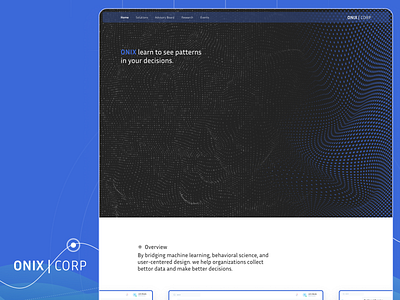 ONIX | CORP - Machine learning Landing page ai branding design finance graphic design illustration landing page machine leaning mobile stock ui uiux ux website