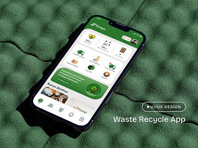 Waste Recycle App Design app design green mobile mobile app ui ux waste management app waste recycle app