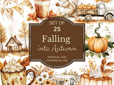 Falling Into Autumn graphic design