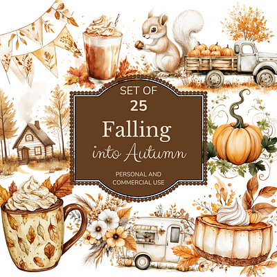 Falling Into Autumn graphic design