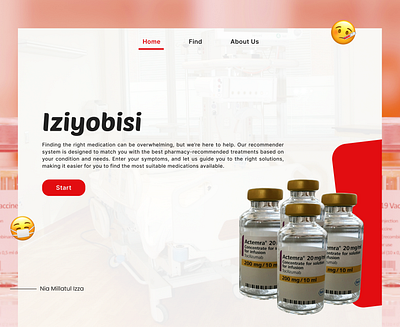 Iziyobisi - Medicine Recommender System app design disease drug health healthtech hospital medicine pharmacy product recommender system ui ux web design website