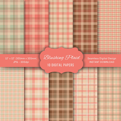 Blushing Buffalo Plaid graphic design