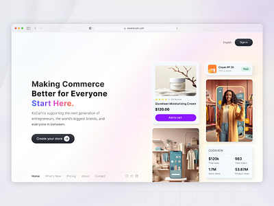 E-commerce Landing Page app showcase design ecommerce glassmorphism graphic design hero innovation landing page shopify store ui ui design user interface ux design web web design website