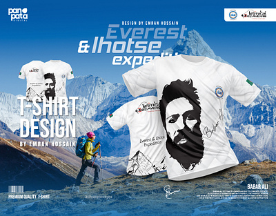 Babar Ali Everest & Lhotse Celebration T-shirt babar ali everest graphic design t shirt
