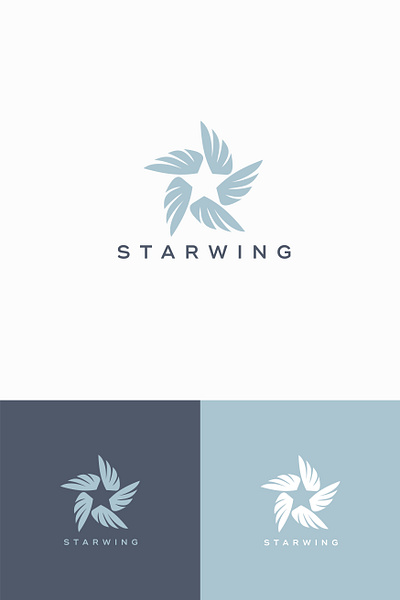 StarWing graphic design logo deisgn star vector wings