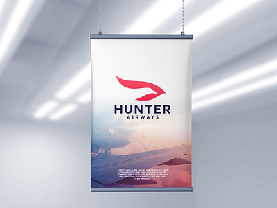 Hunter Airways airlines airways design fly logo logo design mockup vector