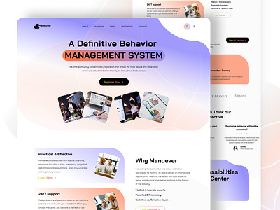 Manuever-Management training services behavior design clean design homepage landing page management design services system ui typography ui uiux ux website website design