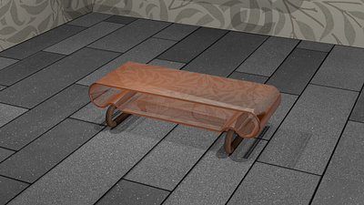 Orange Mood Bench. 3d bench graphic design interior tables