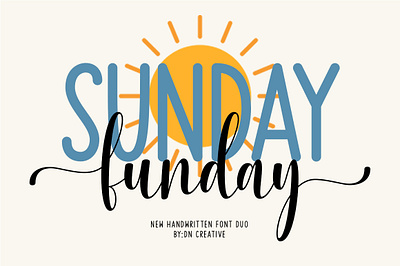 Sunday Funday Duo Font autum crafting font cute font handwritten monoline new font script sunday funday