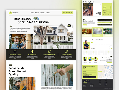 FencePoint - Custom Fencing Solutions Landing Page Design design fencing website fencing website design hero section hero section design landing page landing page design trending design ui ui ux web application web design website design