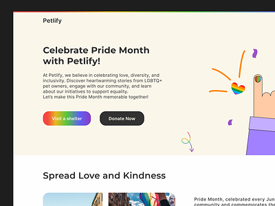 UX/UI Case Study for Inclusive Landing Page landing pride month ui ux webdesign