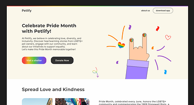 UX/UI Case Study for Inclusive Landing Page landing pride month ui ux webdesign