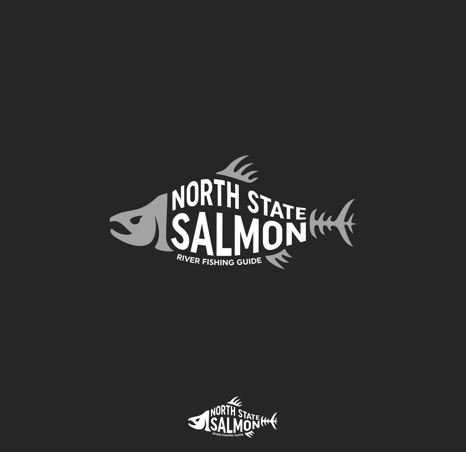 North State Salmon design fish fishing logo logo design salmon vector