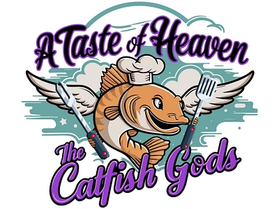 The Catfish Gods Logo Design by Top Web Design US 3d branding logo