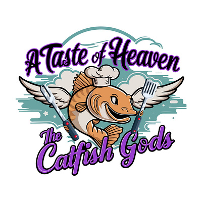 The Catfish Gods Logo Design by Top Web Design US 3d branding logo