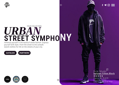 Landing site of the Studio-shop "Street Symphony" app branding design graphic design illustration typography ui ux