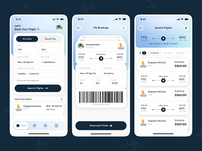 Flight Booking App Design appdesign appuiuxdesign flightbookiappdesign flightbooking flightbookingapp flightbookingappideas uiux