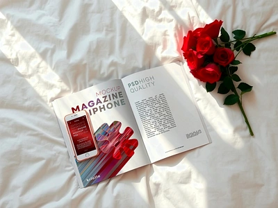 Magazine + iPhone mockup / free download free iphone kriollodesign magazine mockup template